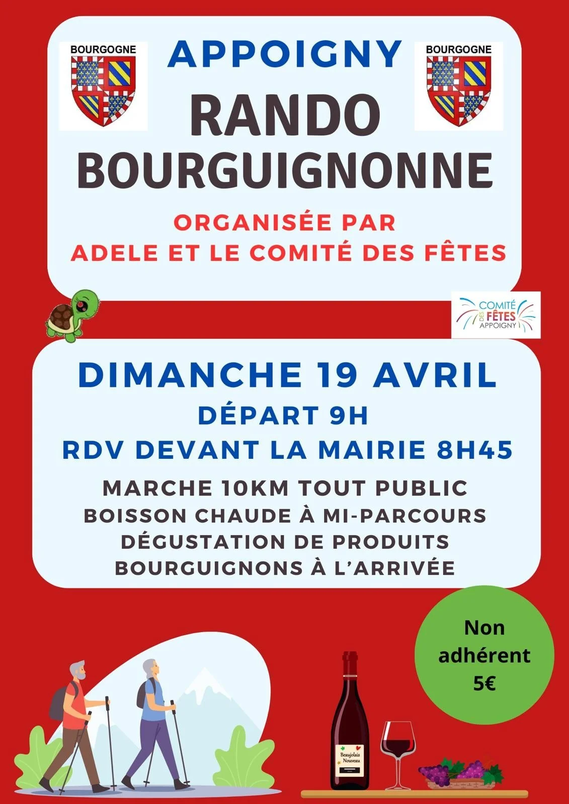Randonnée bourguignonne – Appoigny (Devant la mairie) (affiche de l’événement)