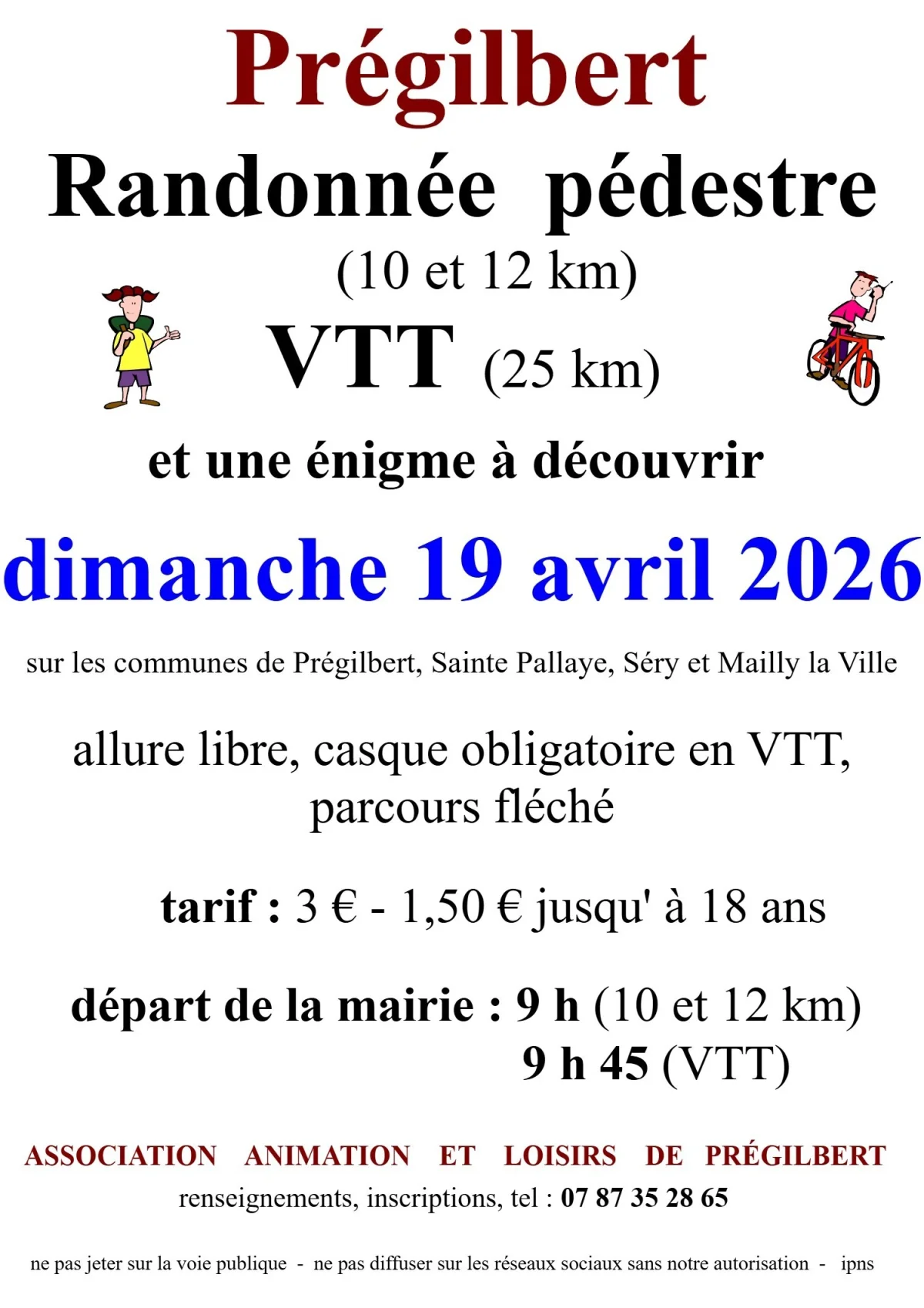 Randonnée pédestre + VTT – Prégilbert (Prégilbert) (affiche de l’événement)