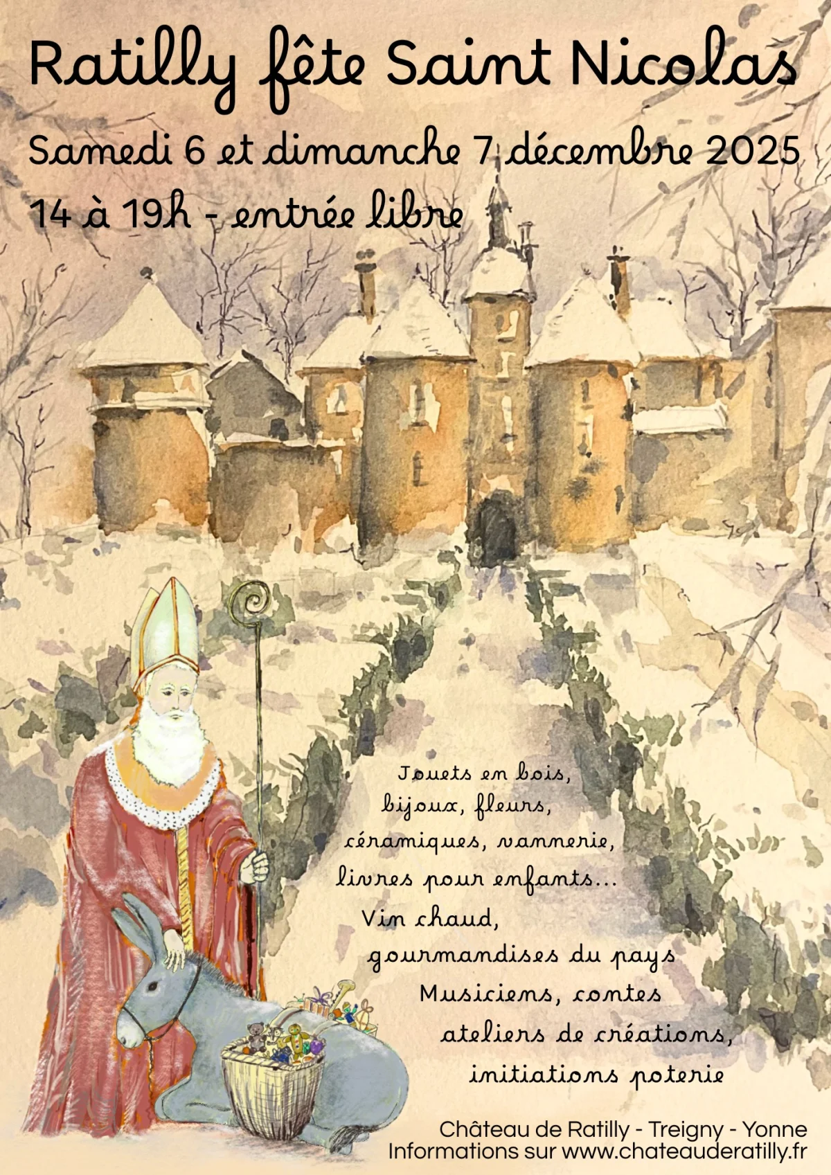 Ratilly fête Saint Nicolas – Treigny (Château de Ratilly) (affiche de l’événement)