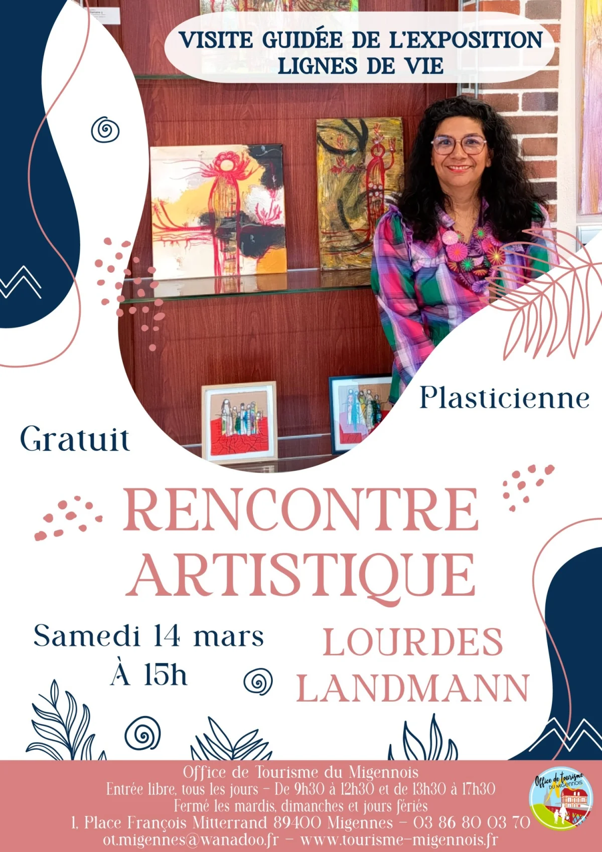 Rencontre artistique - Lourdes Landmann – Migennes (Office de Tourisme du Migennois) (affiche de l’événement)