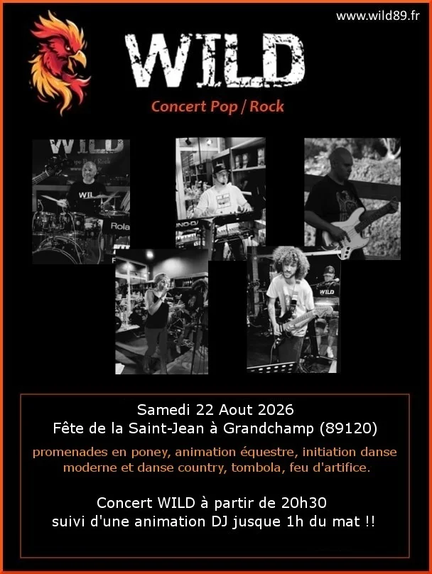 Saint Louis / Concert avec Wild – Grandchamp (Village) (affiche de l’événement)