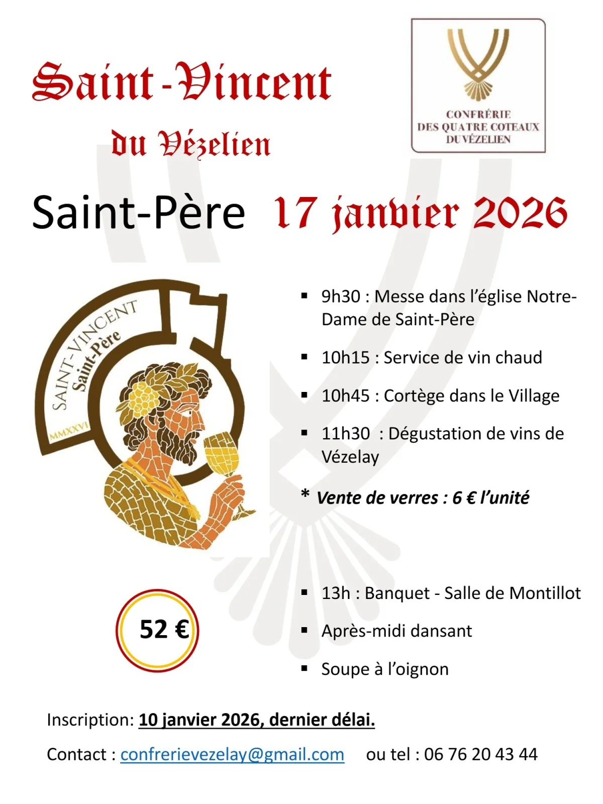 Saint Vincent du Vézelien – Saint-Père (Saint Père & Montillot) (affiche de l’événement)