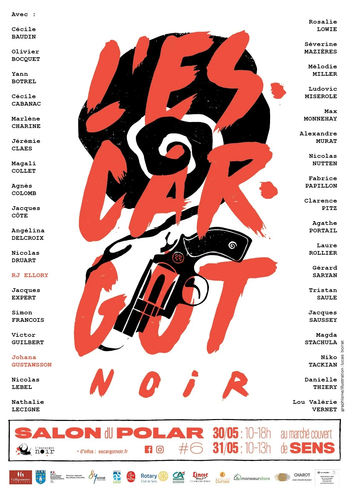 Salon du Polar L'Escargot Noir de Sens – Sens (Mezzanine du Marché Couvert) (affiche de l’événement)