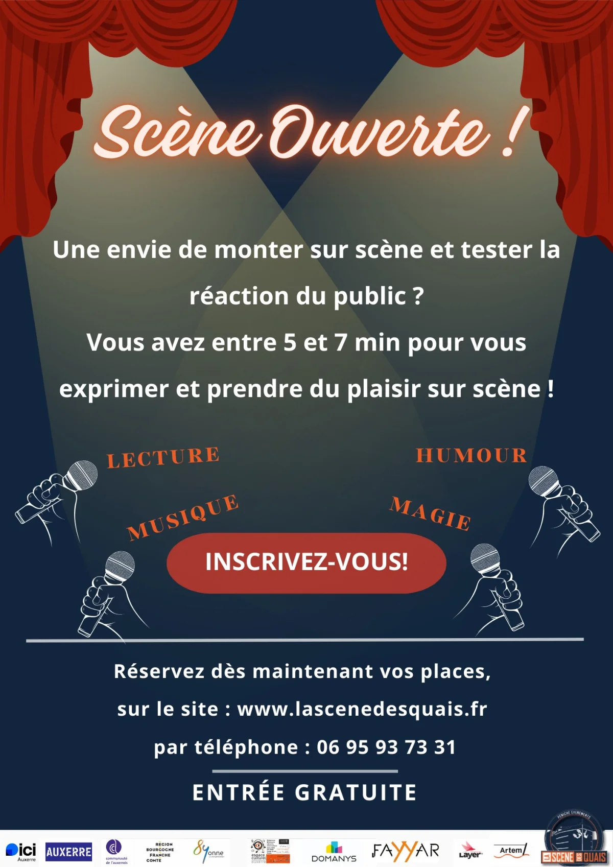 Scène ouverte – Auxerre (Théâtre La scène des quais) (affiche de l’événement)