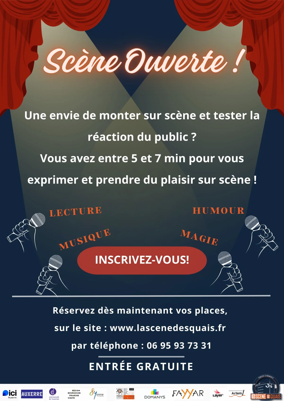Scène ouverte – Auxerre (Théâtre La scène des quais) (affiche de l’événement)