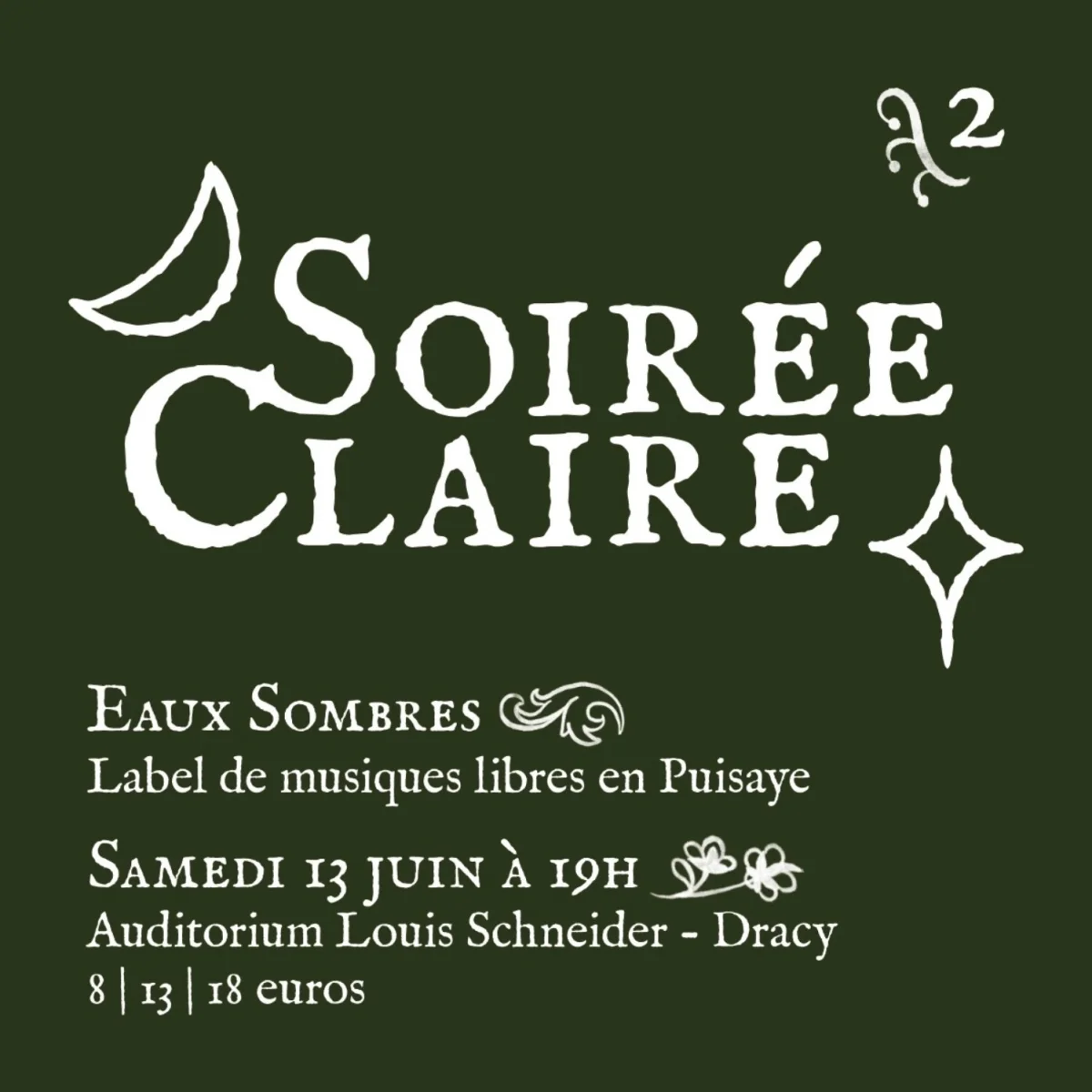 Soirée Claire #2 – Dracy (Auditorium Louis Schneider) (affiche de l’événement)