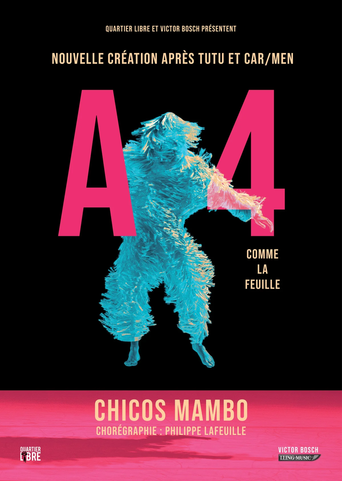 Spectacle de danse "A4 [Comme la feuille]" – Monéteau (Le Skenet'Eau) (affiche de l’événement)