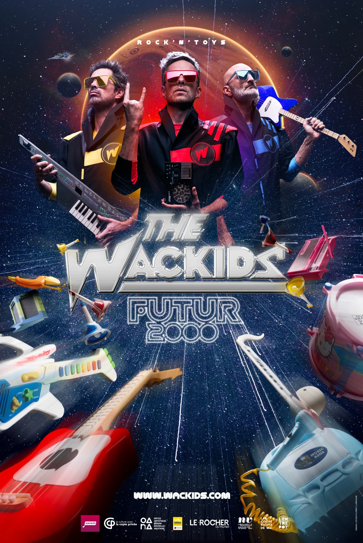 Spectacle : "Futur 2000" par le groupe de rock The Wackids – Monéteau - (Le Skenet'Eau) (affiche de l’événement)