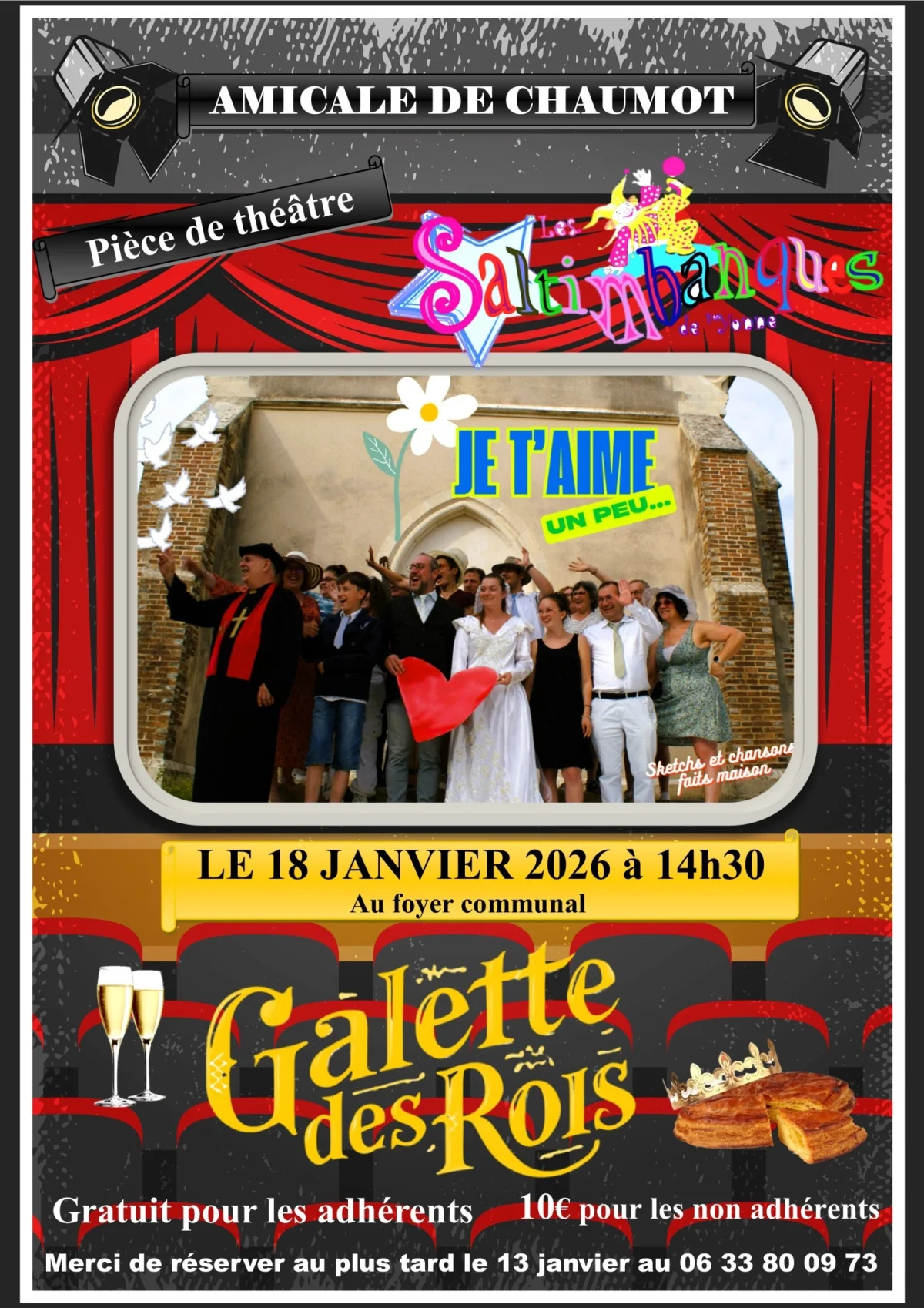 Spectacle "JE T'AIME... UN PEU..." – Chaumot (Foyer) (affiche de l’événement)