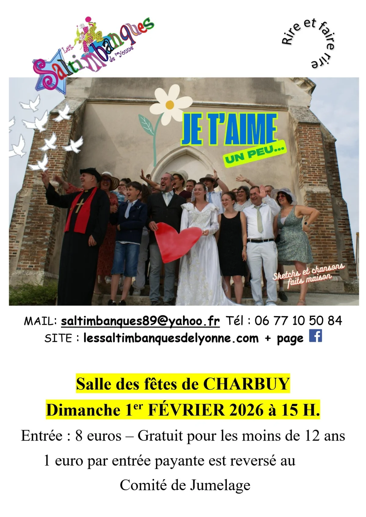 Spectacle "Je t'aime... Un peu..." – Charbuy (Salle des fêtes) (affiche de l’événement)