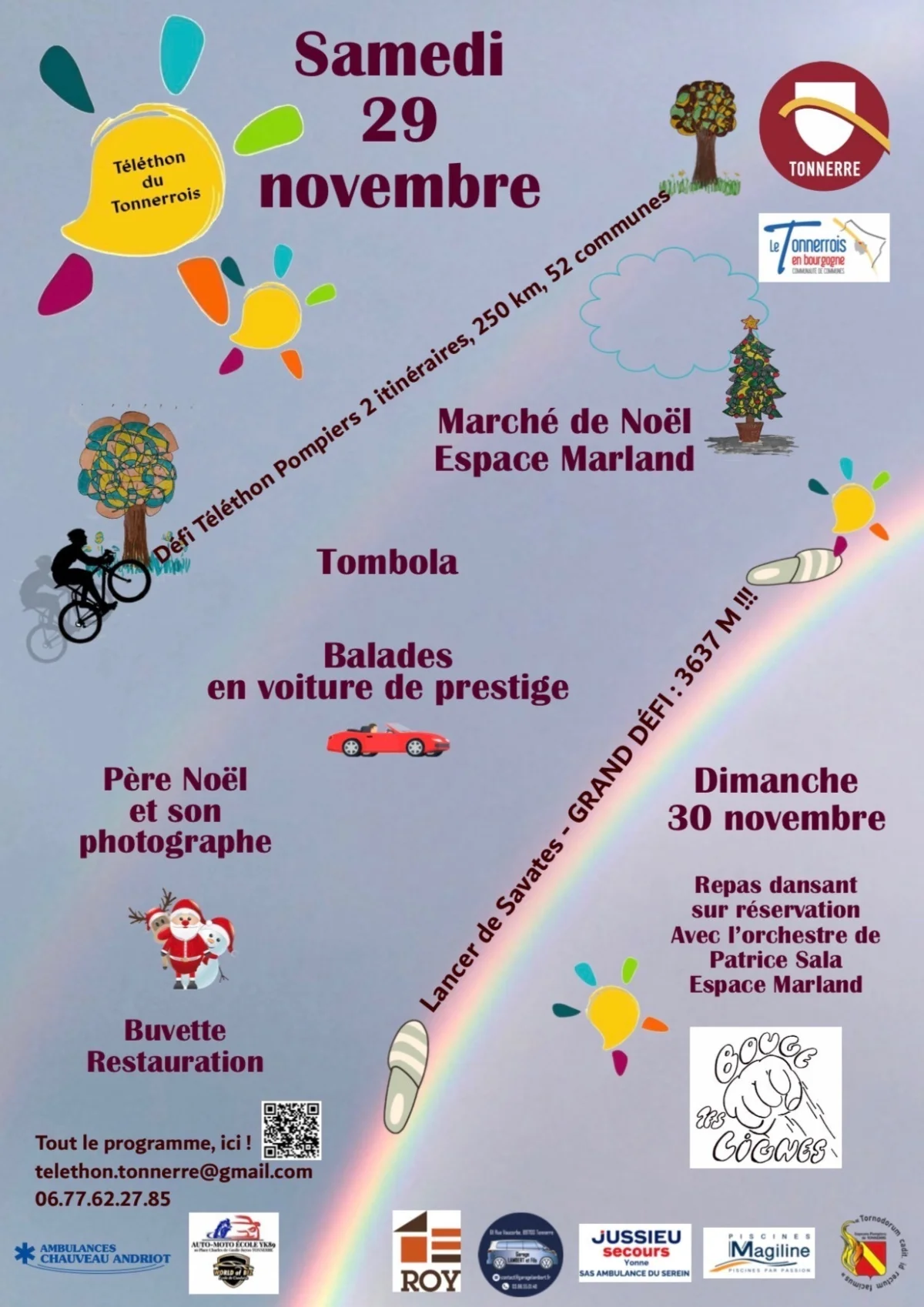 Téléthon du Tonnerrois – Tonnerre (Espace Marland) (affiche de l’événement)