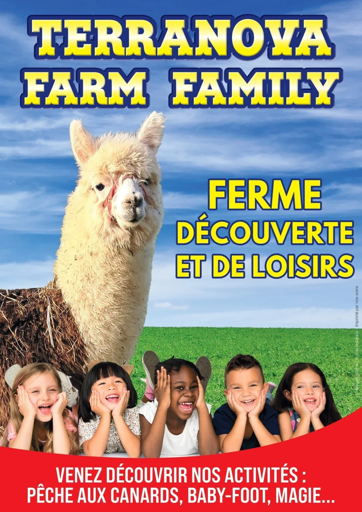 Terranova Farm Family : Ferme pédagogique et parc animalier pour enfants à la découverte de nombreux animaux : Vache, lamas, alpagas, poneys, ânes, chèvres, moutons, poules, lapins... – Chigy - Les Vallées De La Vanne (7 Route Nationale) (affiche de l’événement)