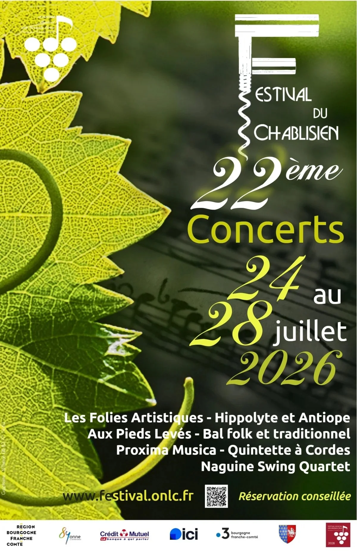 Théâtre musical avec Les Folies Artistiques - Hippolyte et Antiope + dégustation de Chablis dans le cadre du Festival du Chablisien – Chablis (Collégiale Saint-Martin) (affiche de l’événement)