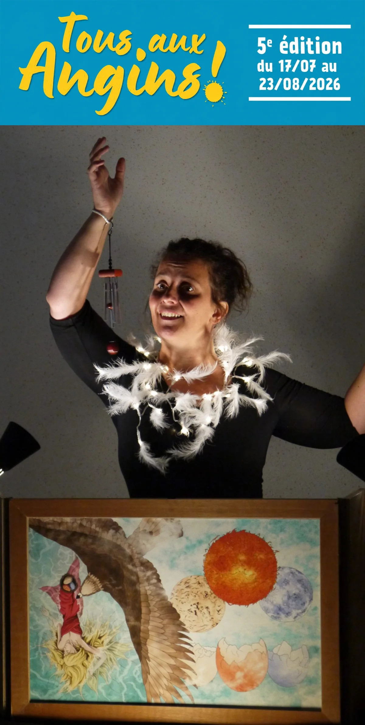 Spectacle en famille : "Maelström, l’aube du monde" (Contes illustrés et en musique à partir de 5 ans) dans le cadre du festival "Tous aux Angins !" – Tannerre-en-Puisaye (Lieu-dit Les Angins / sous chapiteau) (affiche de l’événement)