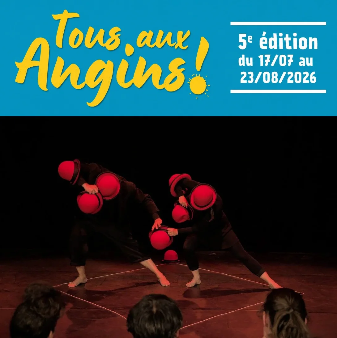Cabaret Cirque : Bas les masques (Duo de jonglerie gesticulée / Tout public) dans le cadre du festival "Tous aux Angins !" – Tannerre-en-Puisaye (Lieu-dit Les Angins / sous chapiteau) (affiche de l’événement)