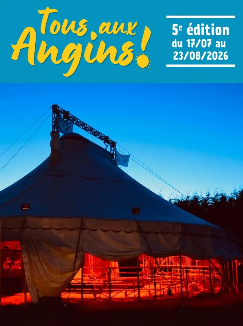 Cabaret Cirque (Tout public) dans le cadre du festival "Tous aux Angins !" – Tannerre-en-Puisaye (Lieu-dit Les Angins / sous chapiteau) (affiche de l’événement)