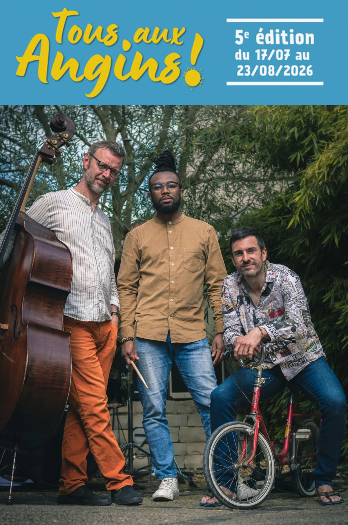 Concert avec Ostinata (Reggae jazz) dans le cadre du festival "Tous aux Angins !" – Tannerre-en-Puisaye (Lieu-dit Les Angins / sous chapiteau) (affiche de l’événement)