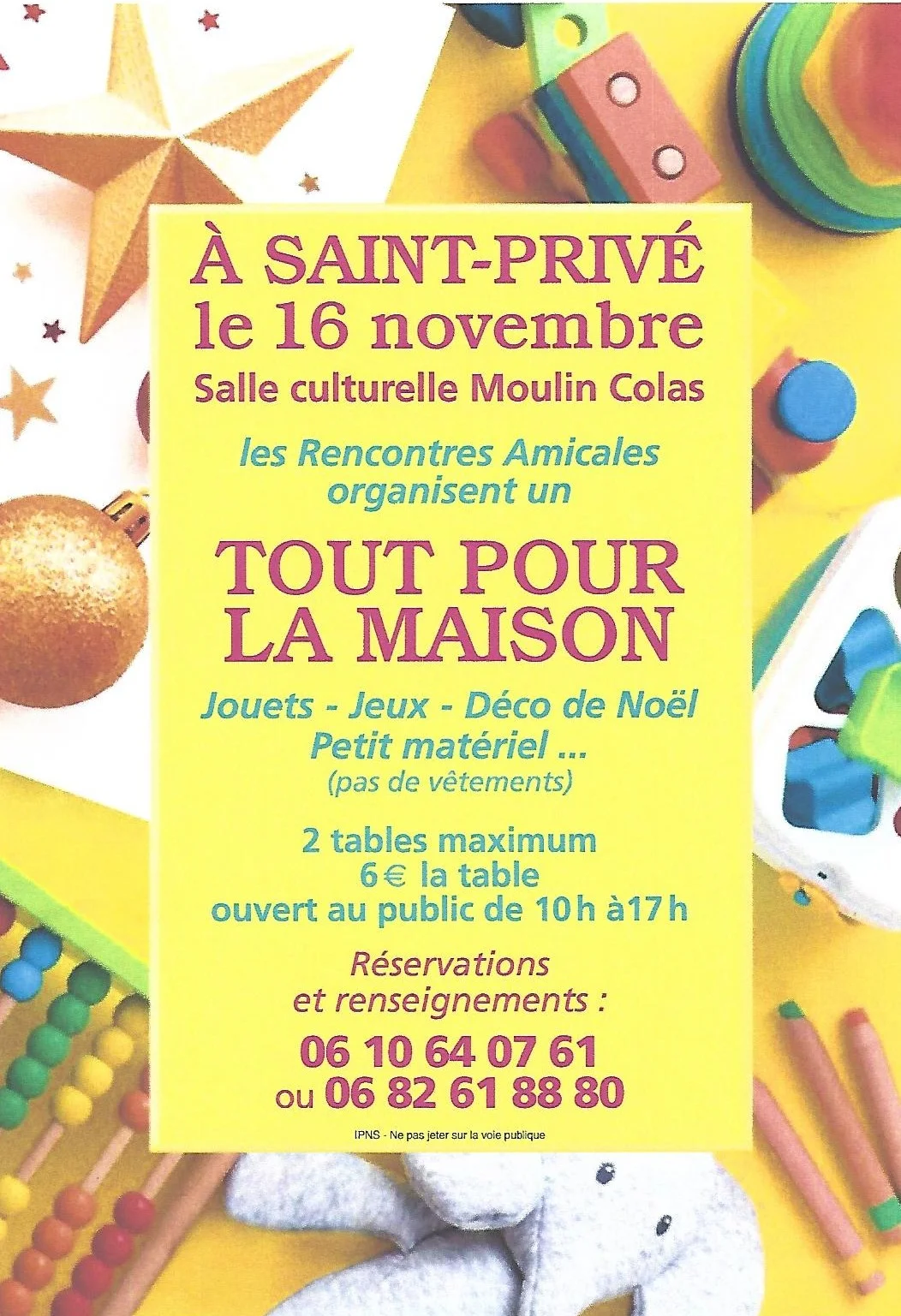Tout pour la maison – Saint Privé (Salle culturelle / rue face à la mairie) (affiche de l’événement)