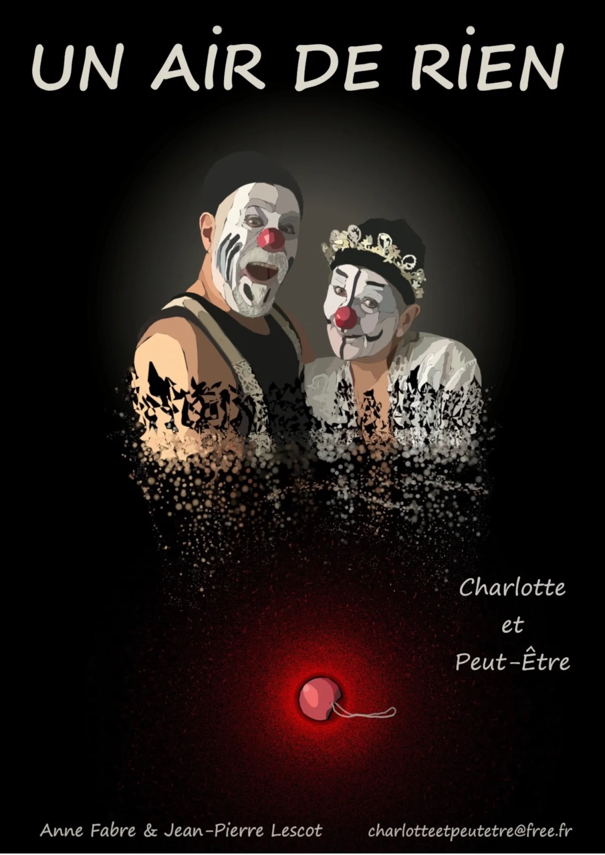 Spectacle « Un air de rien » : duo de clowns absurde et poétique / En première partie : lecture théâtralisée des Amis du théâtre d’Auxerre « et autres animaux de la basse-cour » – Chichery (Salle des fêtes) (affiche de l’événement)
