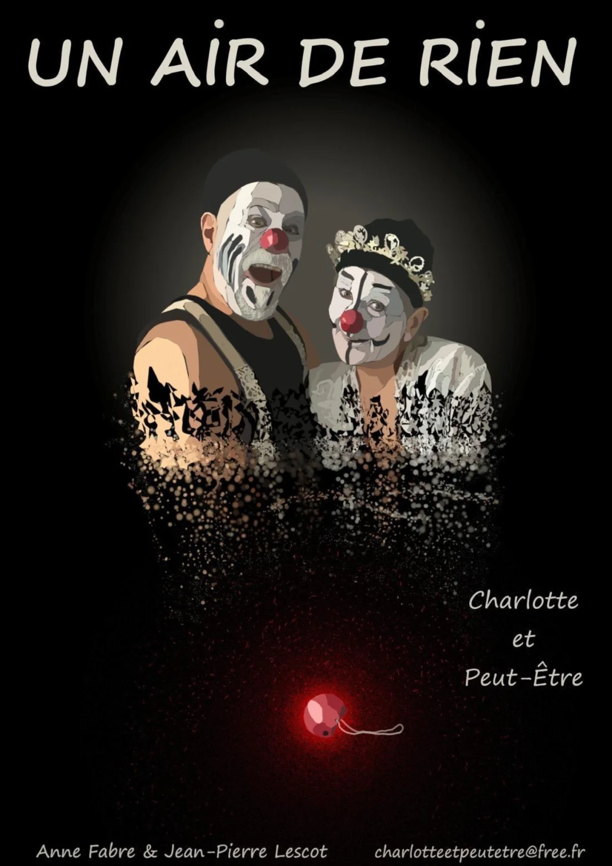 Un air de rien / Spectacle de clown poétique... amoureux ! – Auxerre (péniche théâtre La scène des quais) (affiche de l’événement)