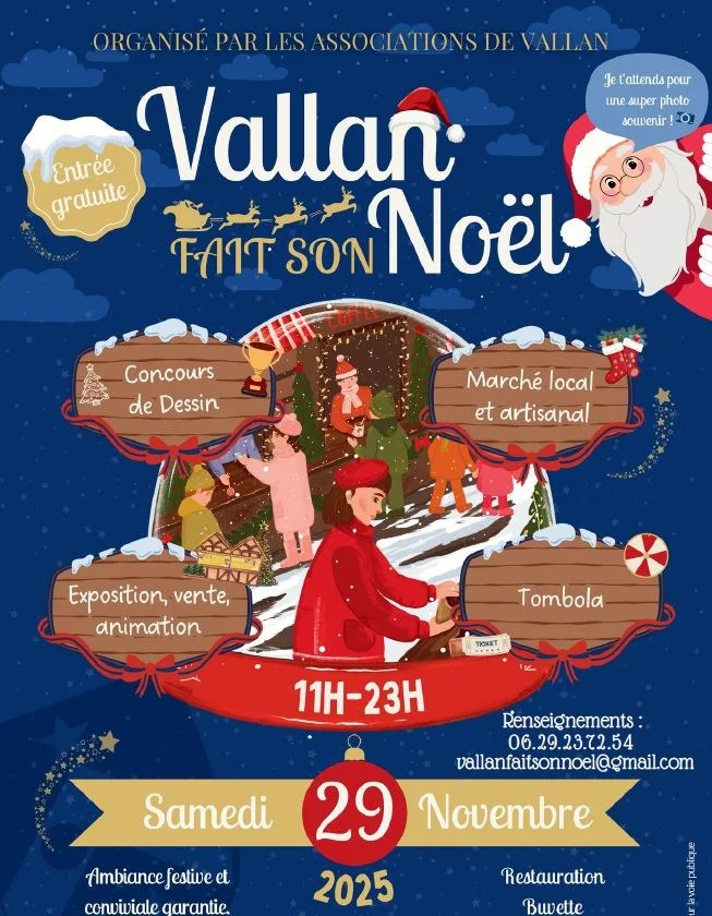 Vallan fait son Noël ! – Vallan (Salle Polyvalente / Chemin de la Fontaine de la Douaie) (affiche de l’événement)