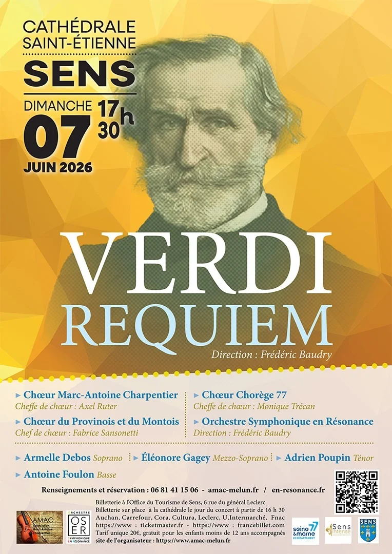 Verdi sacré-Requiem à la cathédrale de Sens – Sens (Cathédrale Saint-Etienne) (affiche de l’événement)