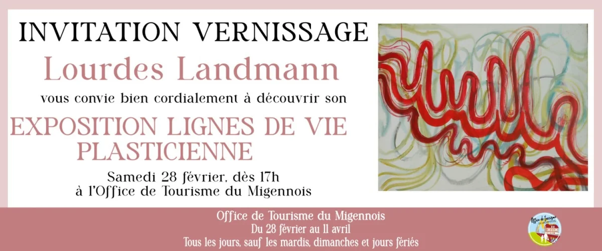 Vernissage - Exposition "Lignes de vie" – Migennes (Office de Tourisme du Migennois) (affiche de l’événement)