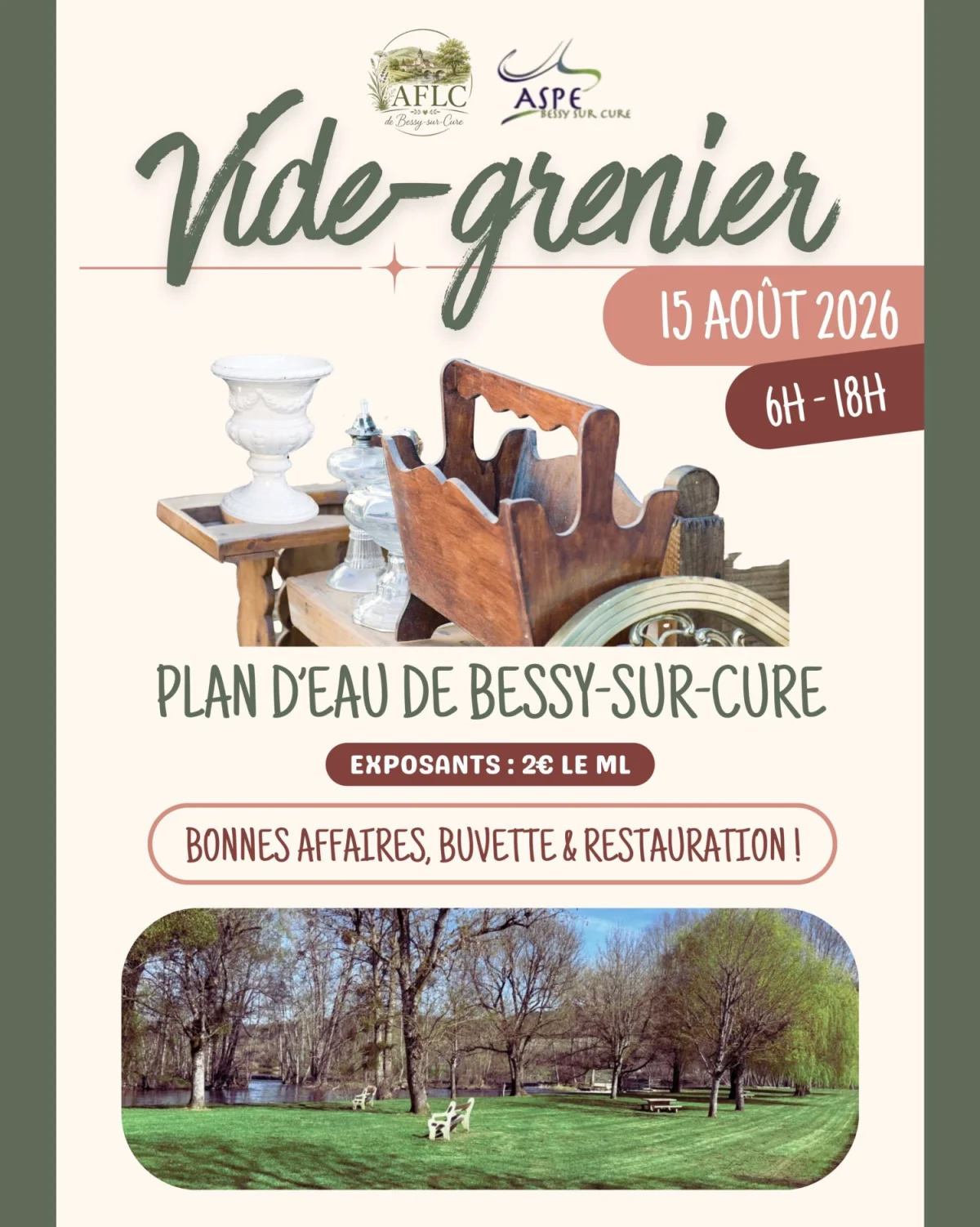 Vide-Grenier de Bessy-sur-Cure – Bessy-sur-Cure (Plan d'eau) (affiche de l’événement)