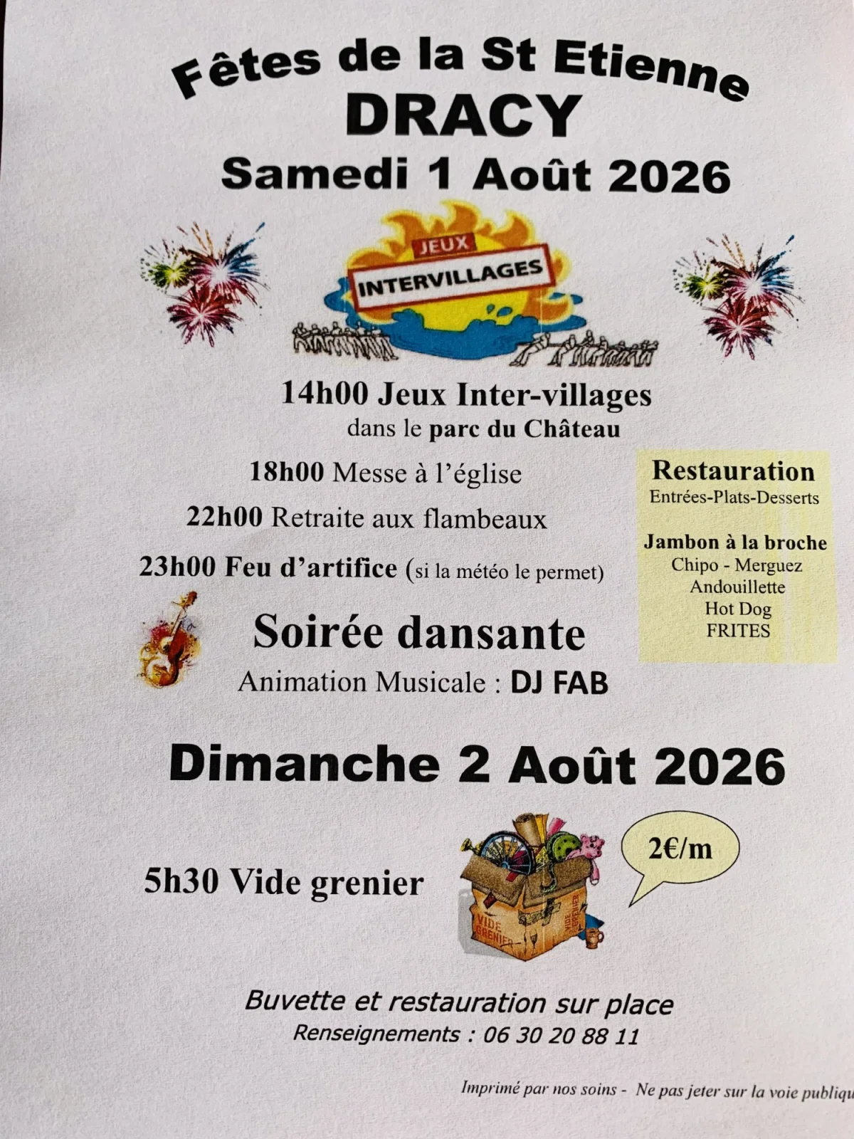 Vide grenier de Dracy – Dracy (Grande rue) (affiche de l’événement)