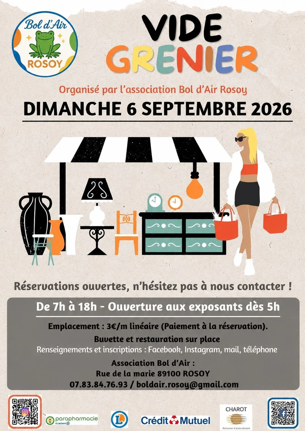 Vide grenier de Rosoy – Rosoy (Place Marvageuses) (affiche de l’événement)