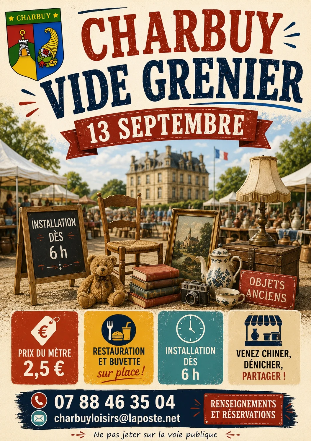 Vide grenier - Foire d’automne

Restauration - buvette – Charbuy (Parc du Rosaire) (affiche de l’événement)
