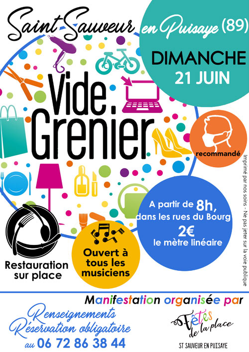 BROCANTE VIDE-GRENIERS (+ scène et rue ouvertes à tous les musiciens)