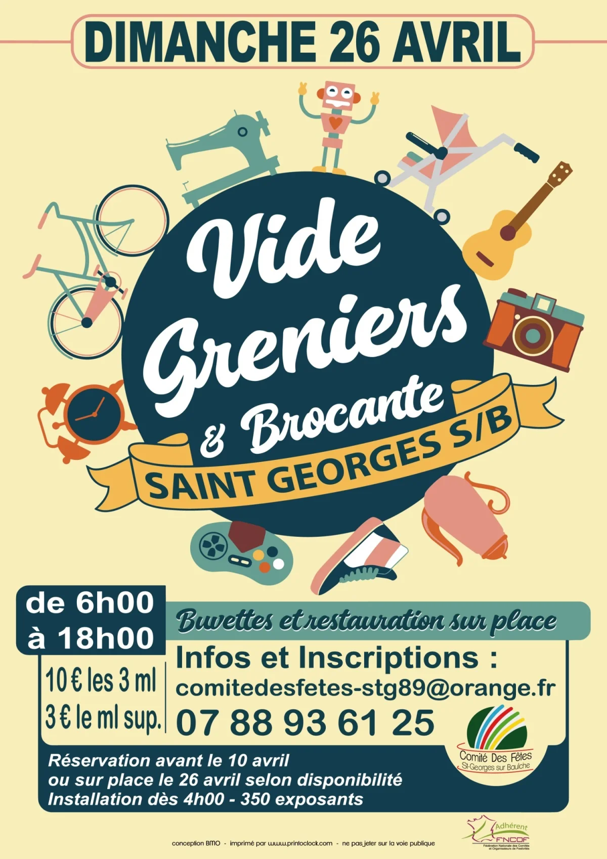Vide Greniers et Brocante / Saint Georges sur Baulche – Saint Georges sur Baulche (Dans les rues) (affiche de l’événement)