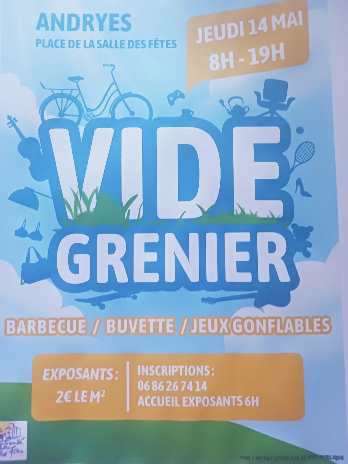 Vide-greniers – Andryes (salle des fêtes) (affiche de l’événement)