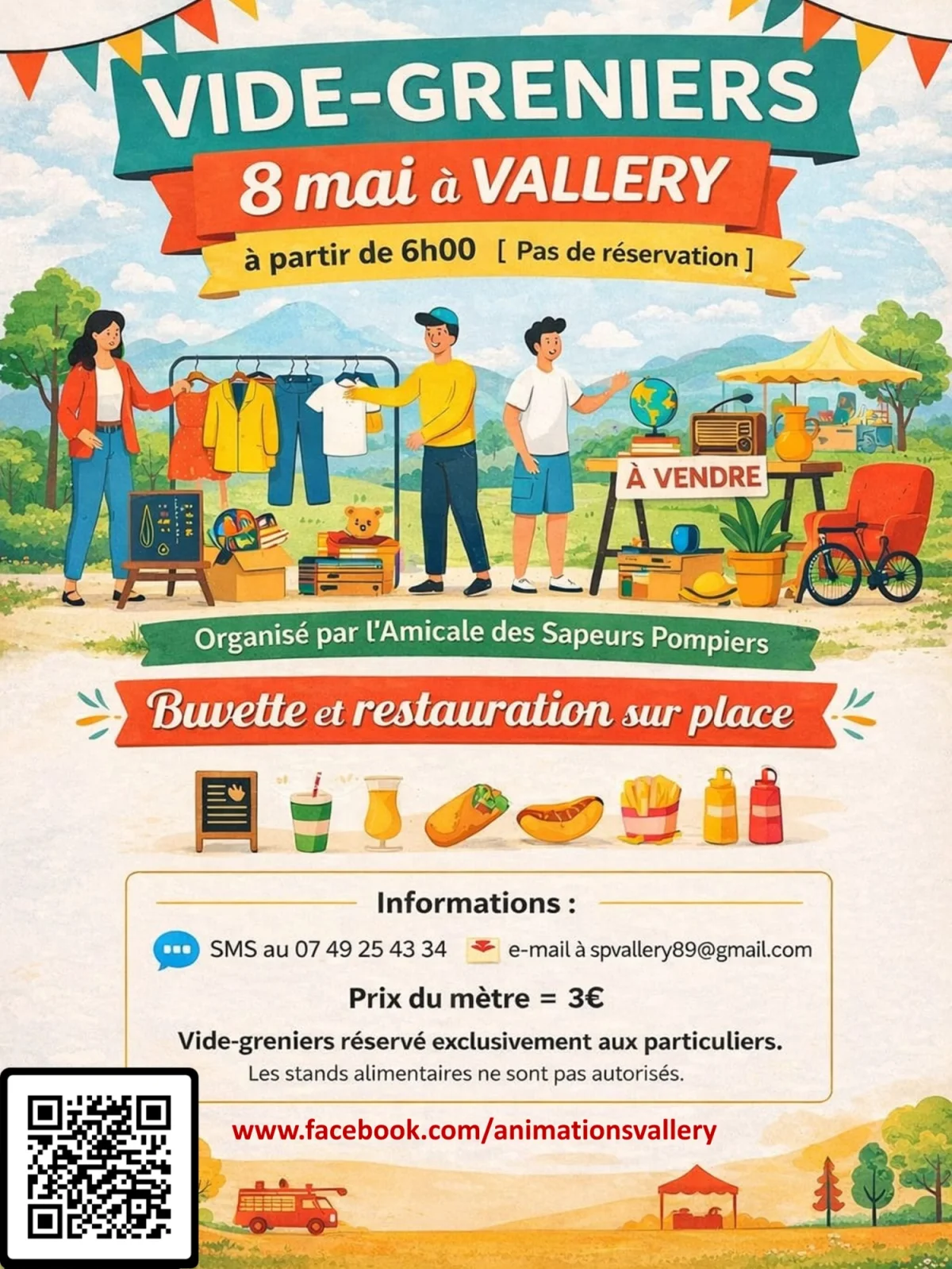 Vide-greniers – Vallery (Village) (affiche de l’événement)