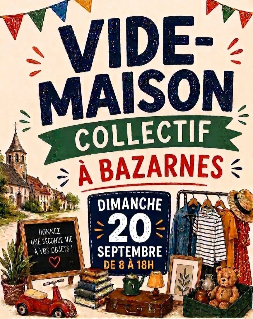 Vide maison collectif dans tout le village de Bazarnes – Bazarnes (Bazarnes) (affiche de l’événement)