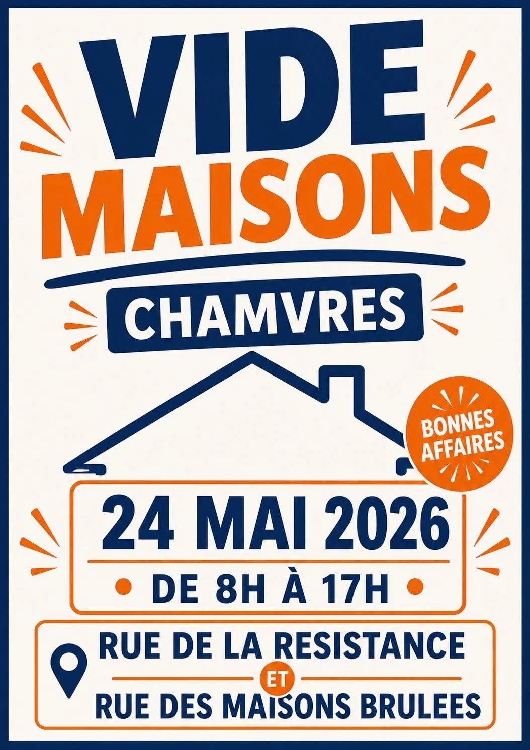 Vide maisons – Chamvres (Rue des maisons brûlées) (affiche de l’événement)