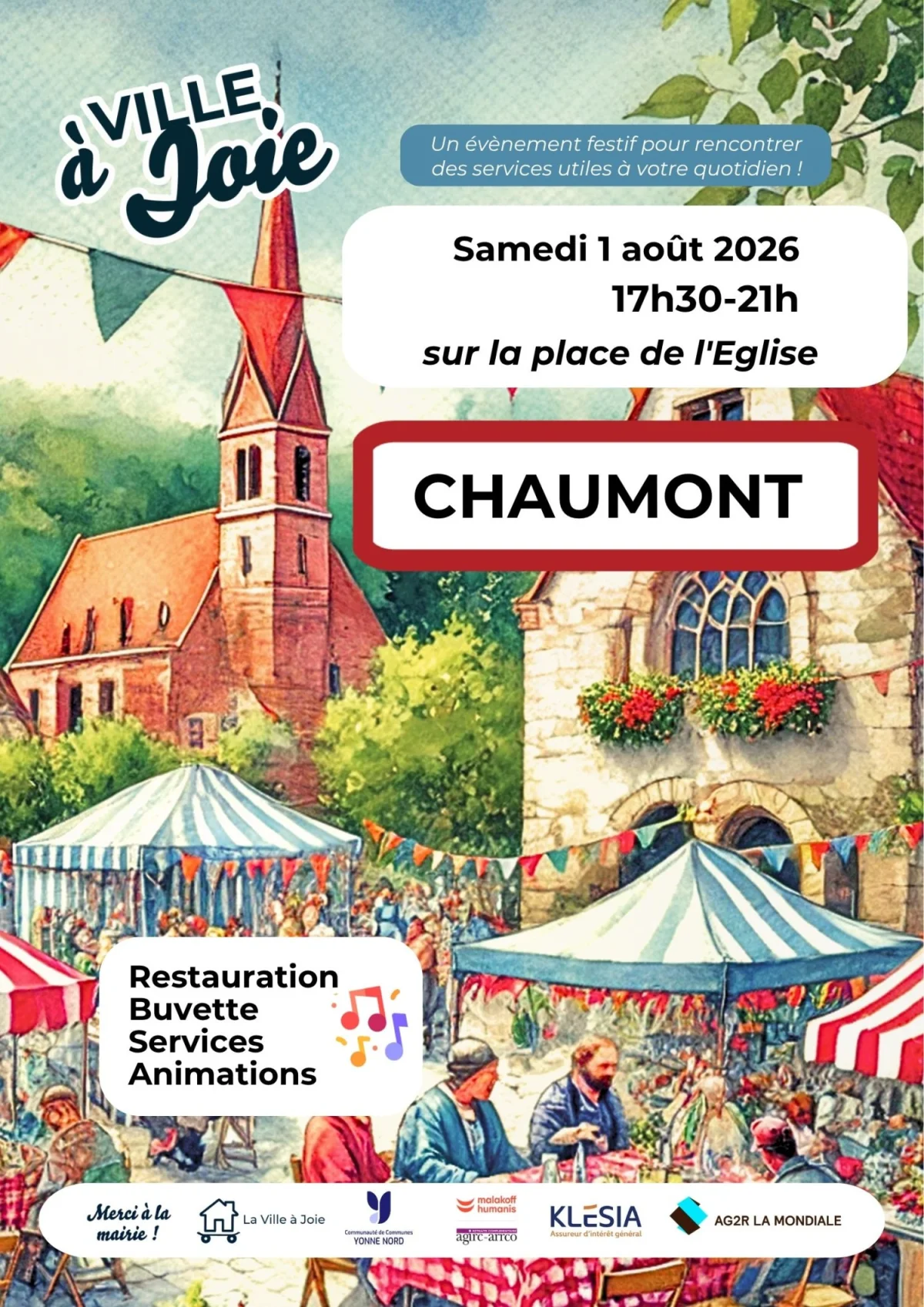 Ville à Joie à Chaumont – Chaumont (Place de l'église) (affiche de l’événement)