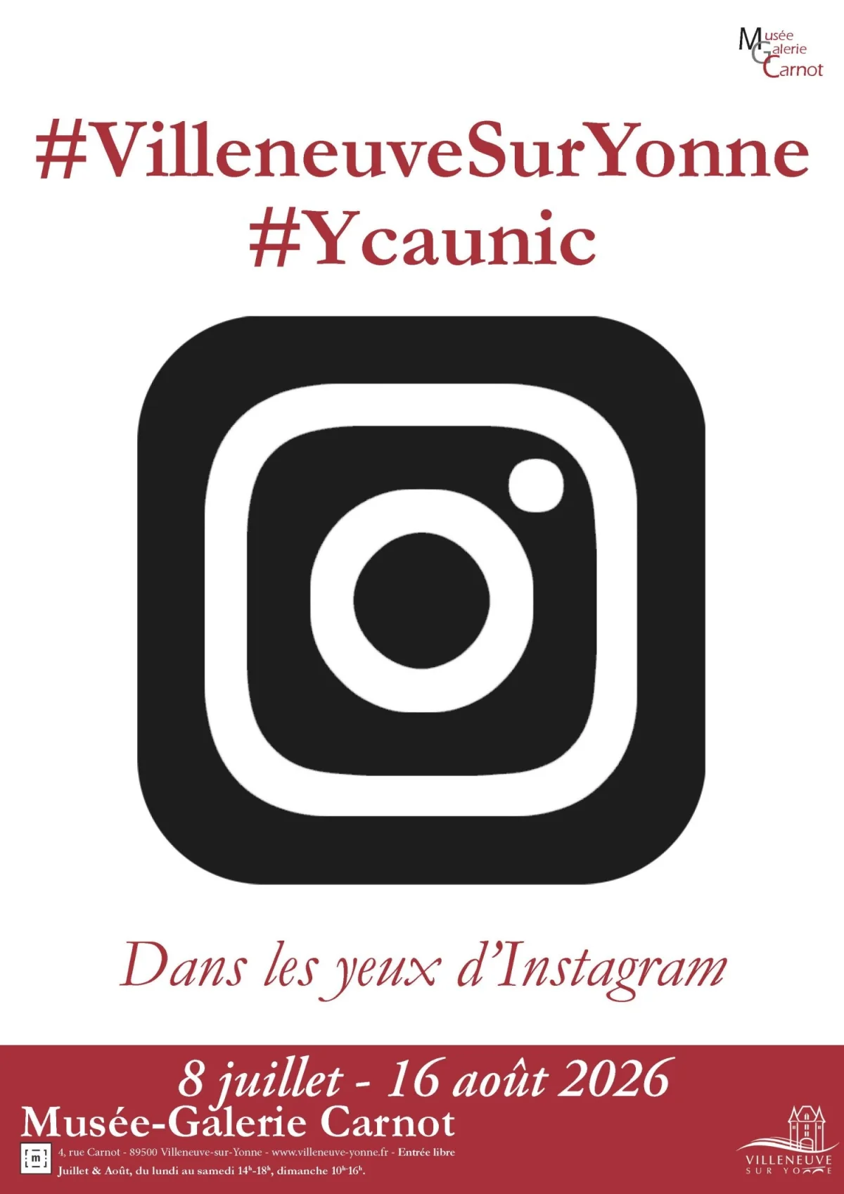 #VilleneuveSurYonne#Ycaunic – Villeneuve-sur-Yonne (Musée Galerie Carnot) (affiche de l’événement)