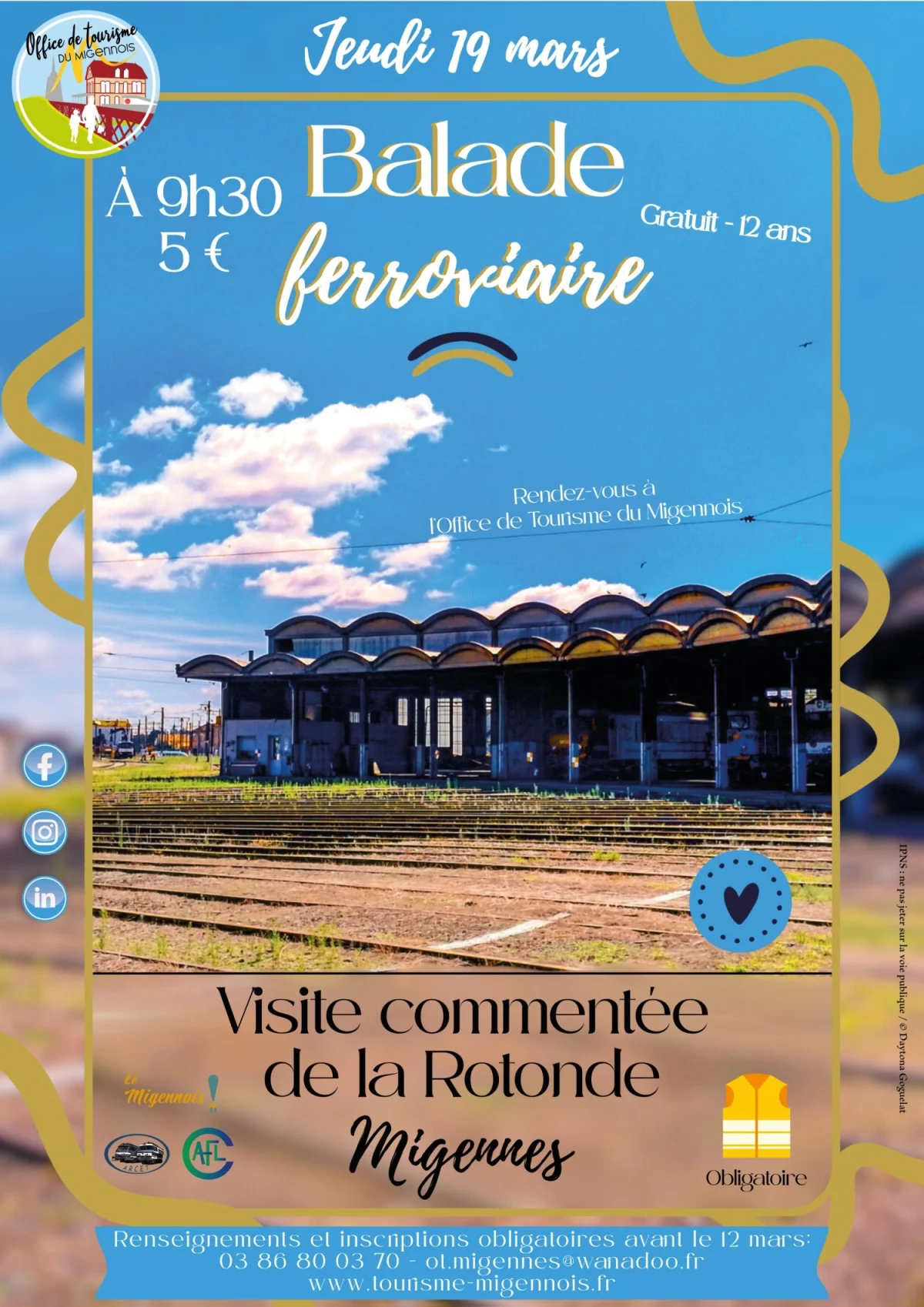 Visite commentée - Balade ferroviaire – Migennes (Office de Tourisme du Migennois) (affiche de l’événement)