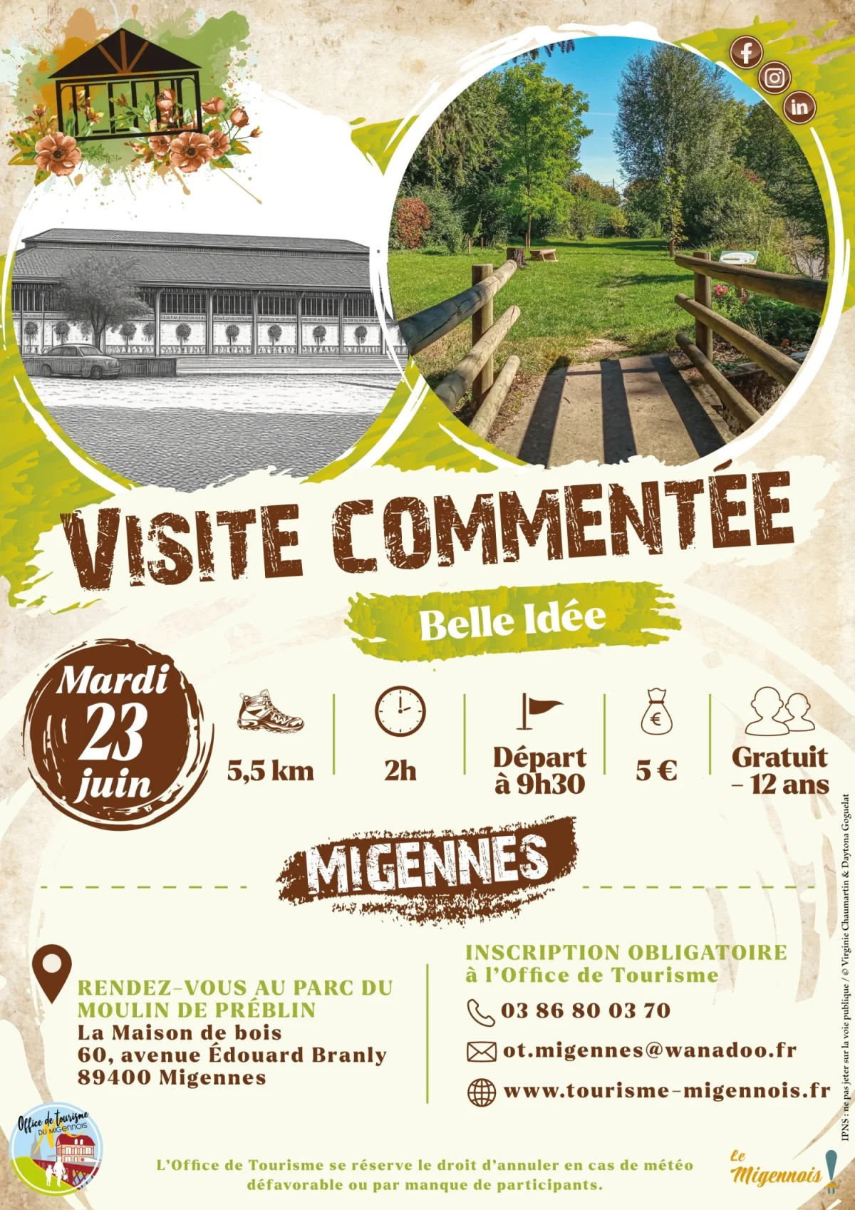 Visite commentée - Belle Idée – Migennes (Parc de Préblin) (affiche de l’événement)