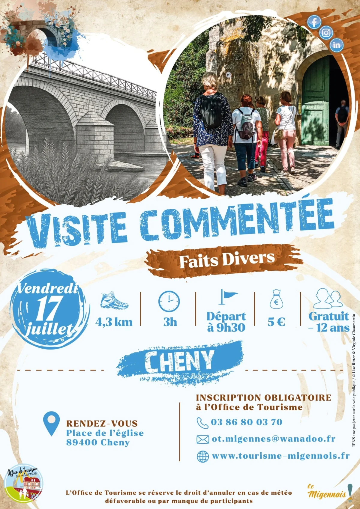 Visite commentée - Fais Divers – Cheny (Cheny) (affiche de l’événement)